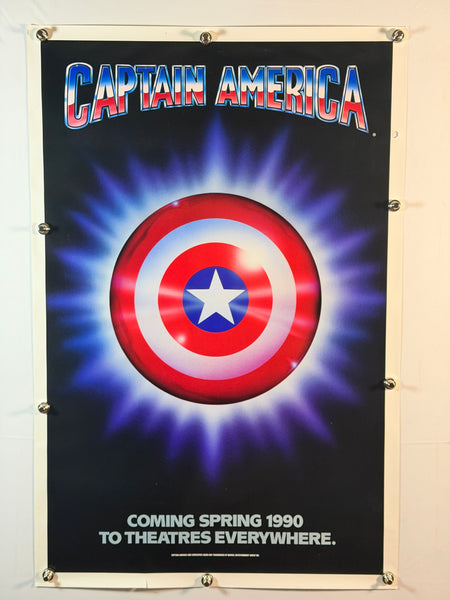 CAPTAIN AMERICA 1990 Original Movie Poster 27x41 SS Rolled Advance Teaser Matt Salinger - Joe's Geek VLT