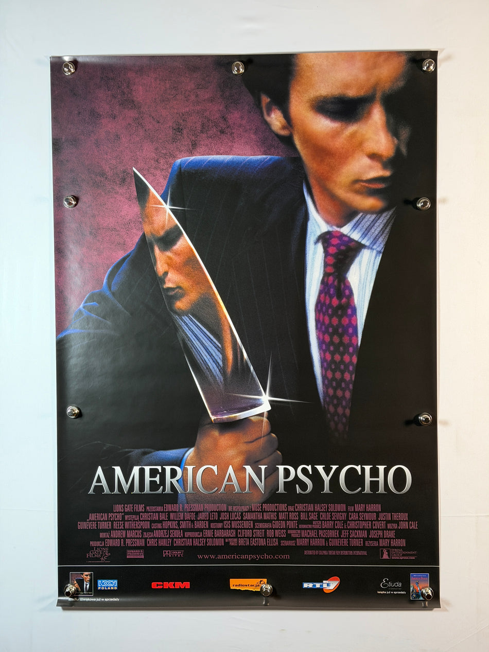 AMERICAN PSYCHO 2000 Original Polish Movie Poster 27x39 SS Rolled Christian Bale Willem Dafoe