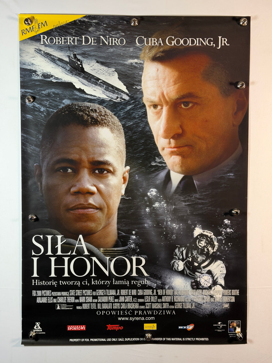 MEN OF HONOR (SIŁA I HONOR) 2000 Original Polish Movie Poster 27x39 SS Rolled Robert De Niro Cuba Gooding Jr. - Joe's Geek VLT