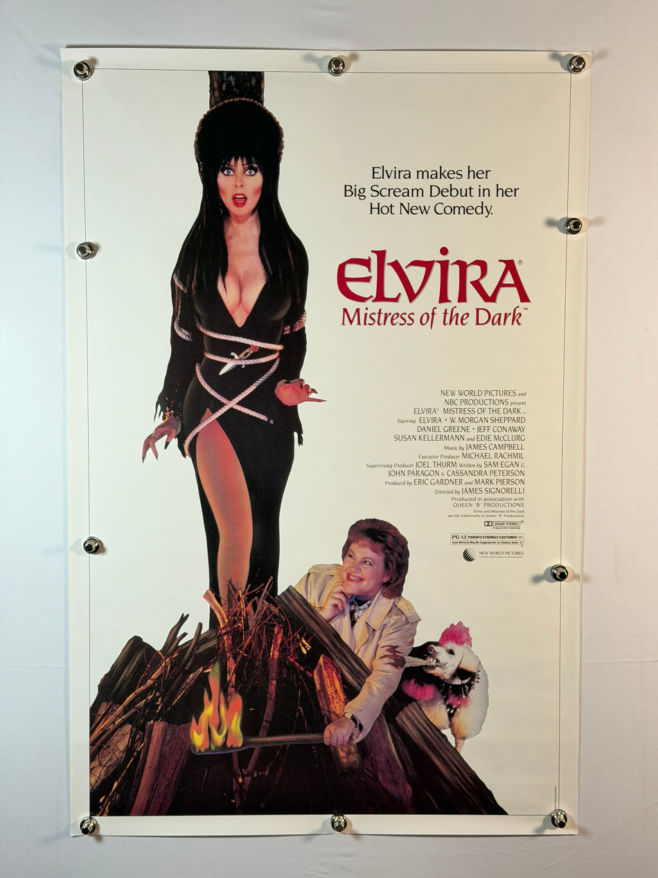 ELVIRA: MISTRESS OF THE DARK 1988 Original Movie Poster 27x41 SS Rolled Cassandra Peterson - Joe's Geek VLT