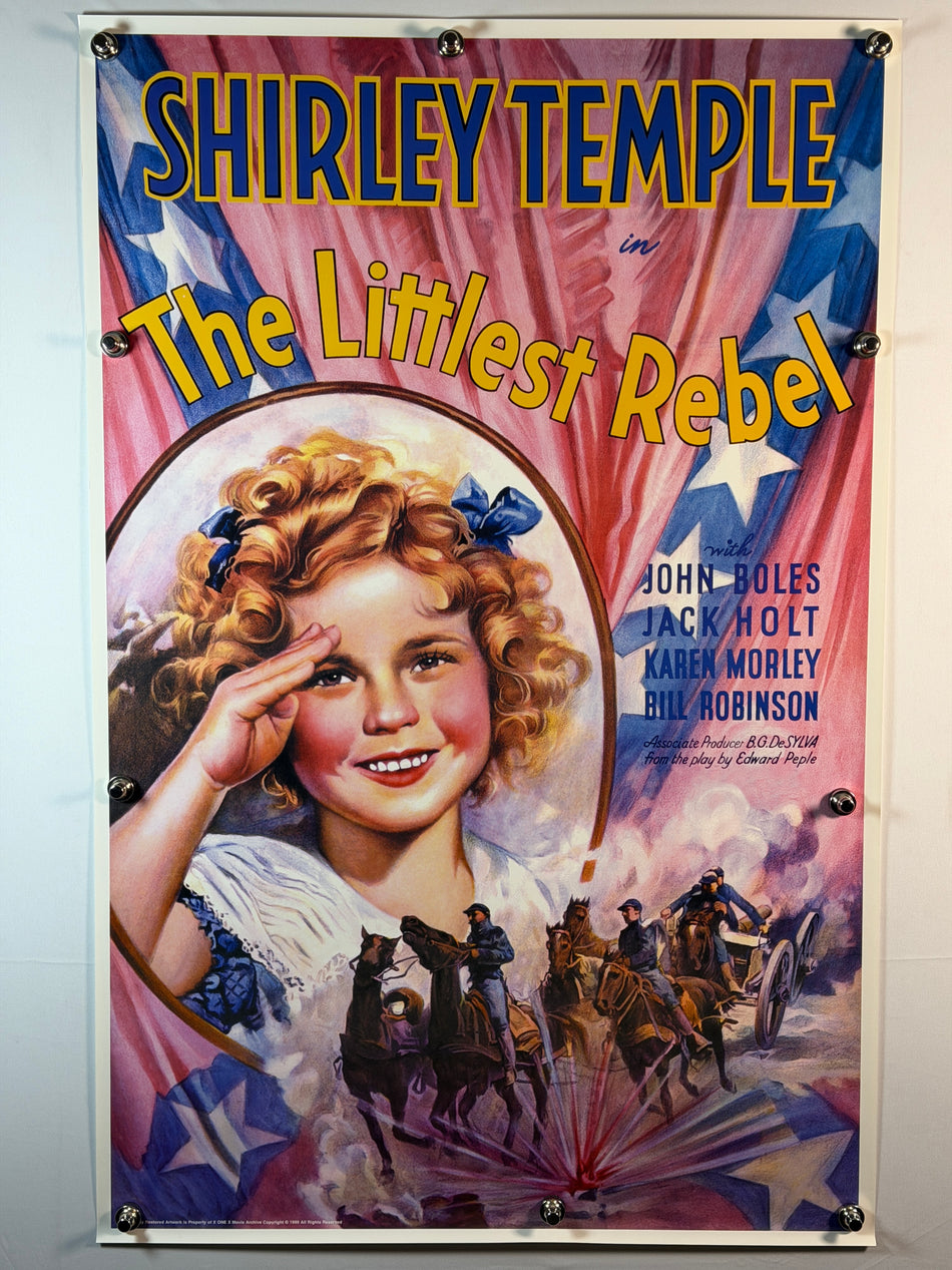 THE LITTLEST REBEL 1935 Reproduction Movie Poster 27x40 SS Rolled Shirley Temple