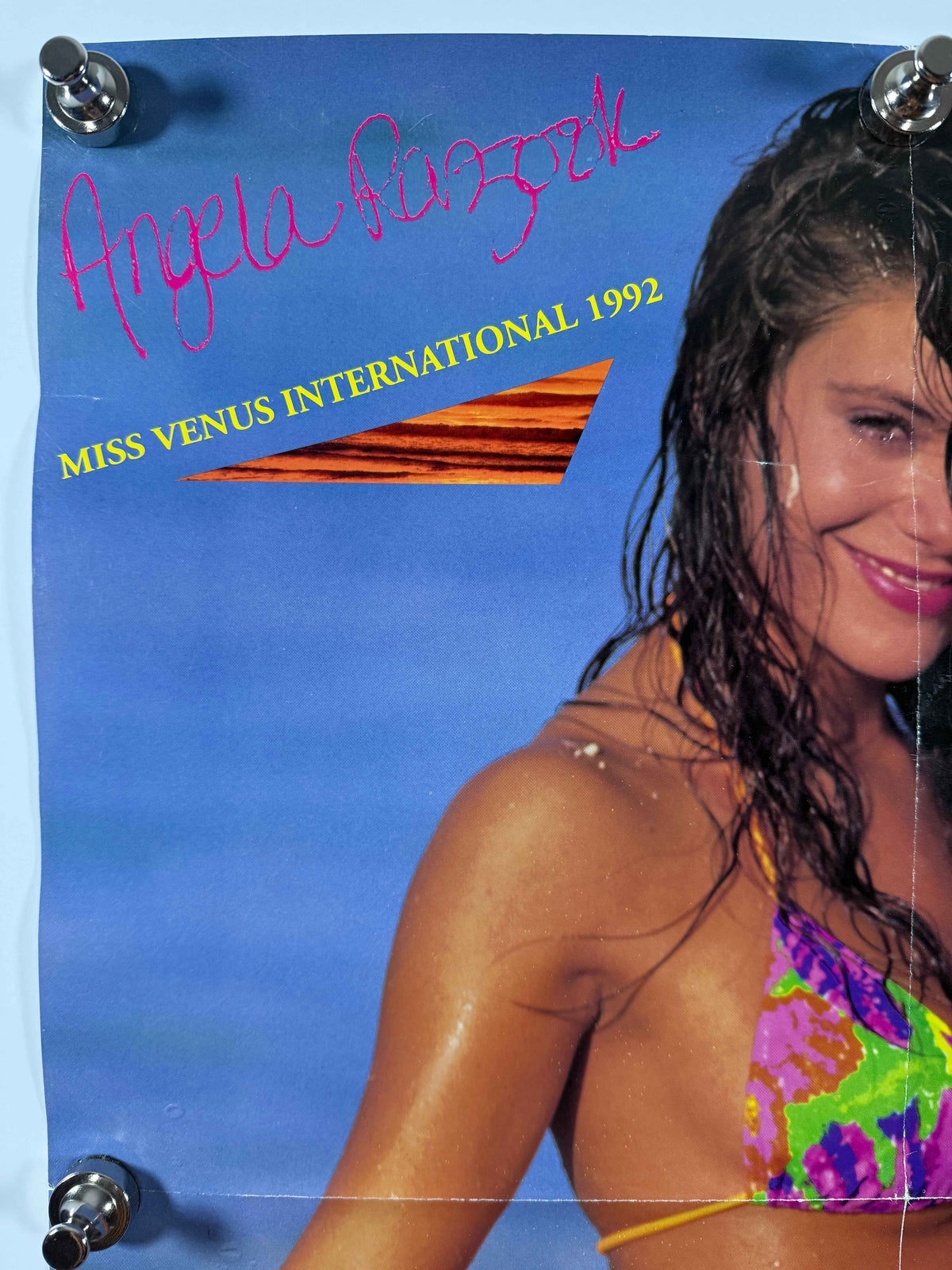 ANGELA RAZOOK 1992 Original Miss Venus International Poster 18x24 SS Folded Now Rolled