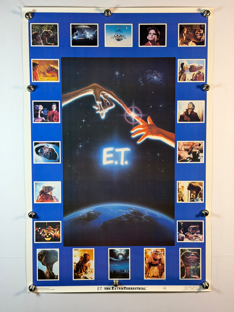 E.T. THE EXTRA-TERRESTRIAL “E.T. COLLAGE” 1982 Licensed Poster #6 27x40 SS Rolled Universal - Joe's Geek VLT