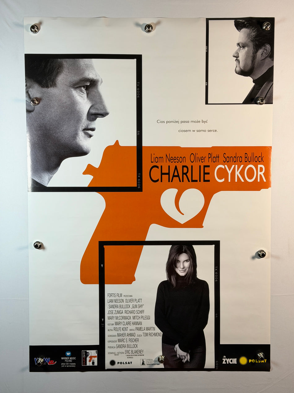 GUN SHY (CHARLIE CYKOR) 2000 Original Polish Movie Poster 27x39 SS Rolled Liam Neeson Sandra Bullock - Joe's Geek VLT