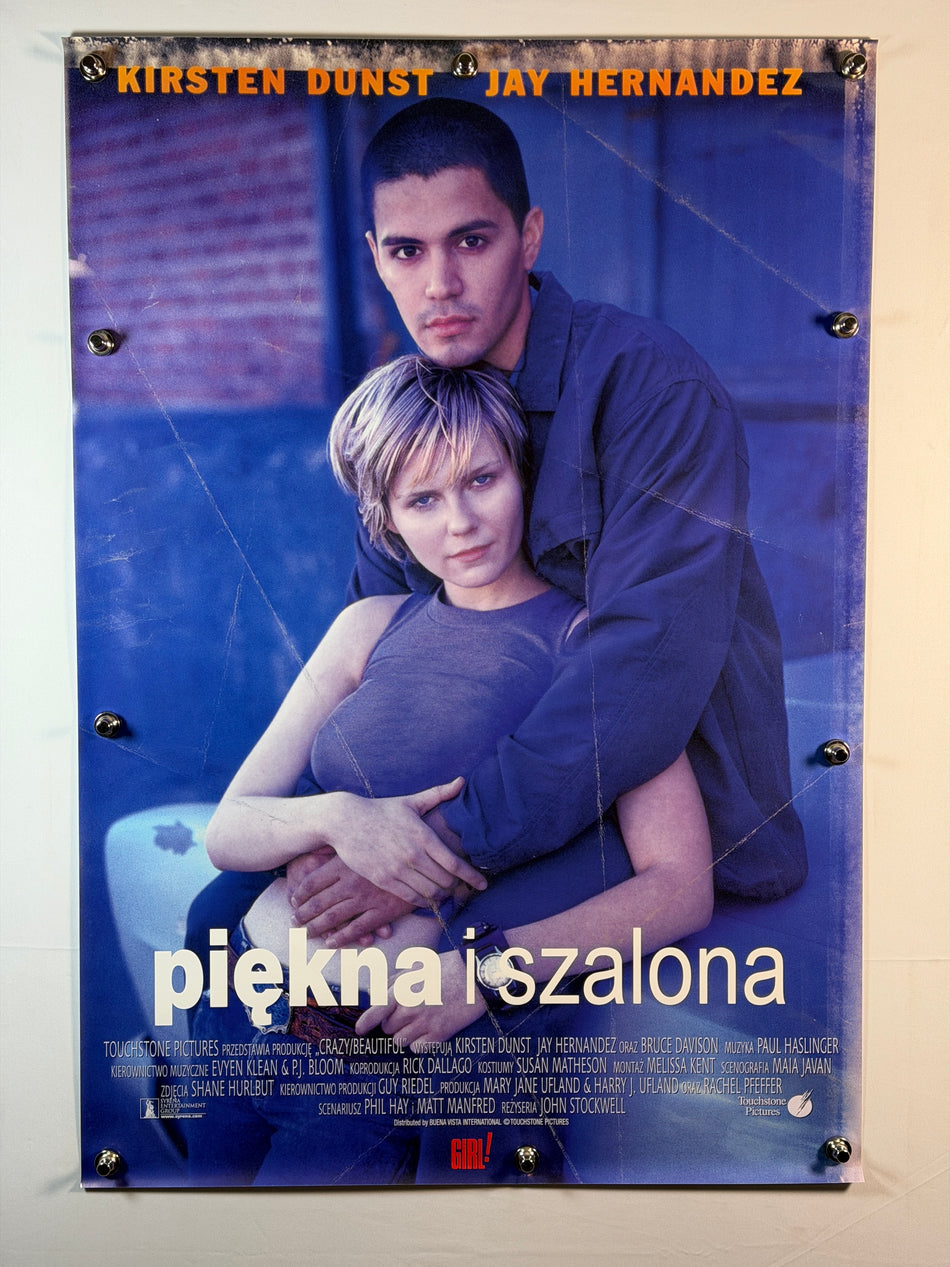 CRAZY/BEAUTIFUL (PIĘKNA I SZALONA) 2001 Original Polish Movie Poster 27x39 SS Rolled Kirsten Dunst - Joe's Geek VLT