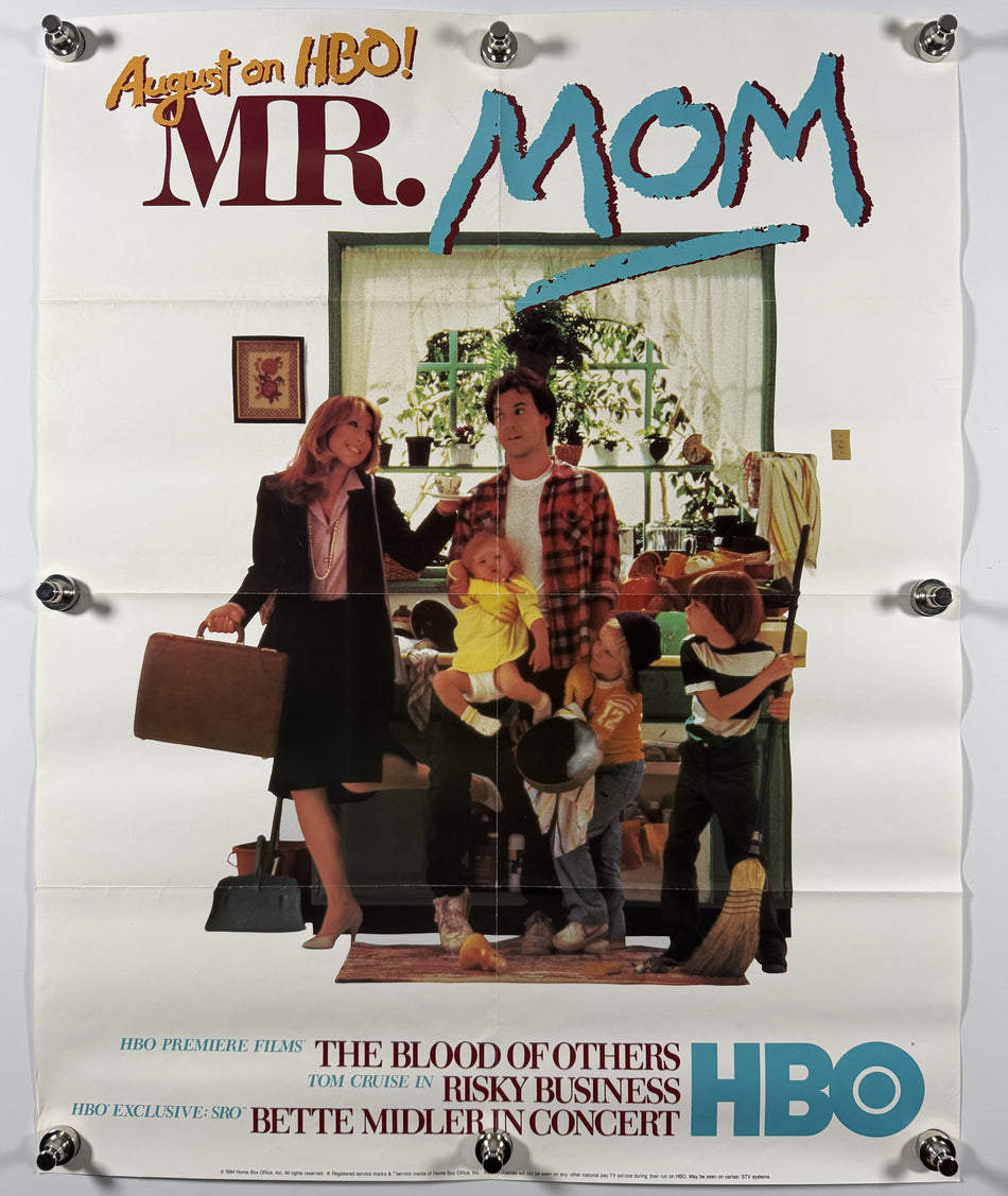 MR. MOM 1984 Original HBO Promotional Poster 22x28 SS Folded Now Rolled Michael Keaton Teri Garr