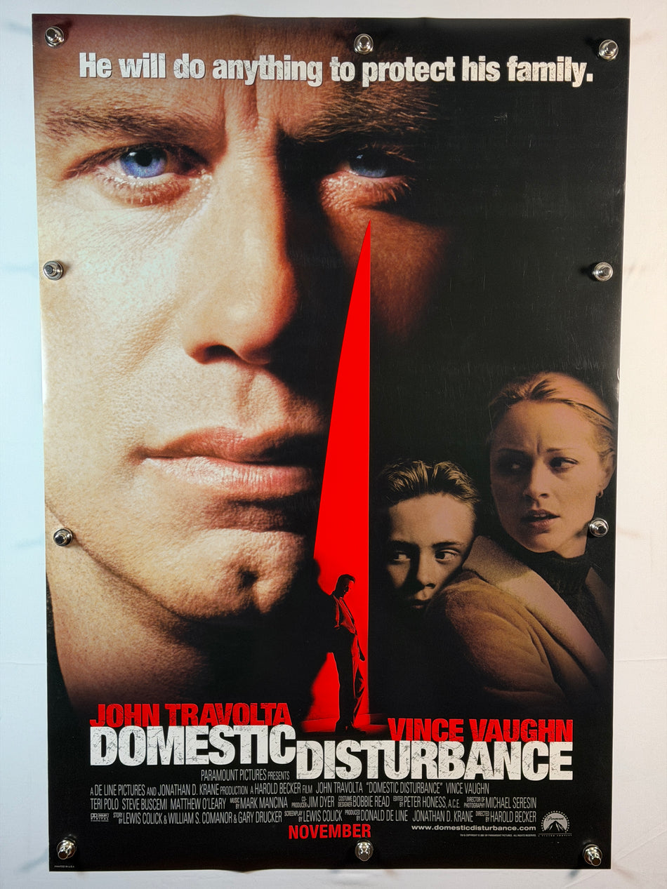 DOMESTIC DISTURBANCE 2001 Original Movie Poster 27x40 DS Rolled John Travolta - Joe's Geek VLT