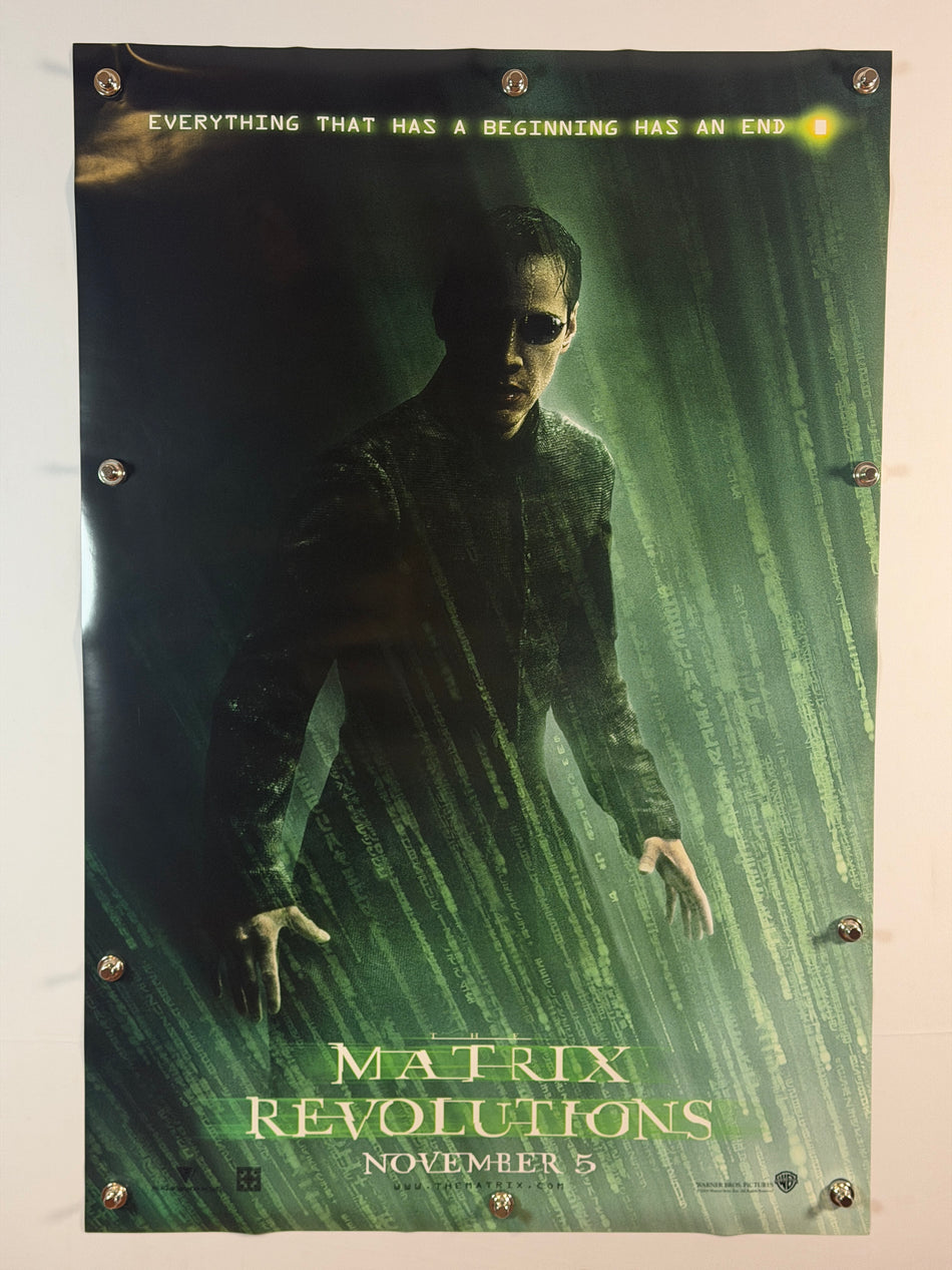 THE MATRIX REVOLUTIONS 2003 Original Movie Poster 27x40 DS Rolled Teaser “Beginning” Keanu Reeves