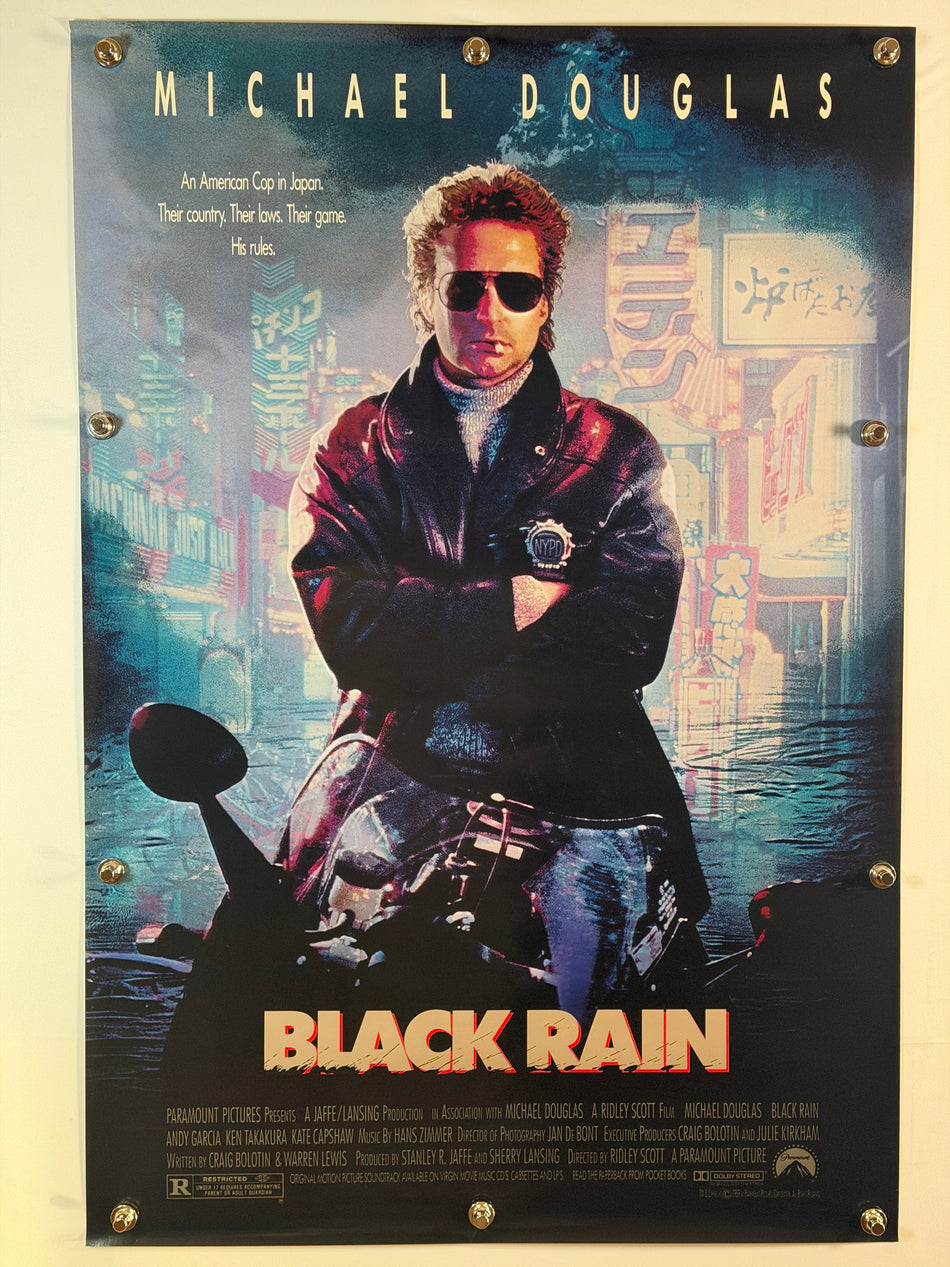BLACK RAIN 1989 Original Movie Poster 27x41 SS Rolled Michael Douglas