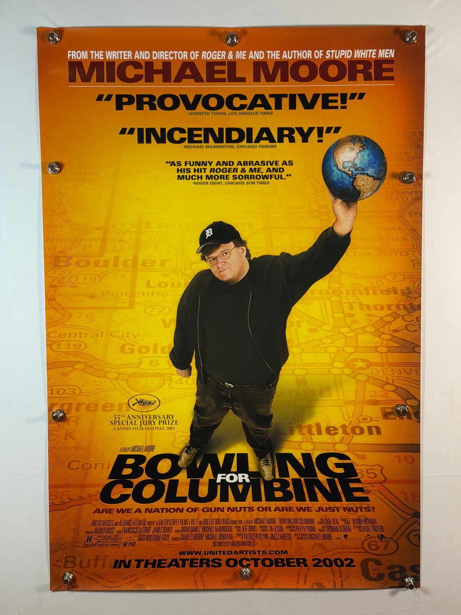 BOWLING FOR COLUMBINE 2002 Original Movie Poster 27x40 SS Rolled Michael Moore