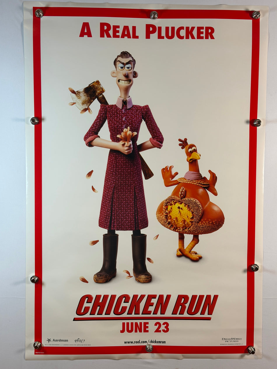 CHICKEN RUN 2000 Original Movie Poster 27x40 DS Rolled “A Real Plucker” - Joe's Geek VLT