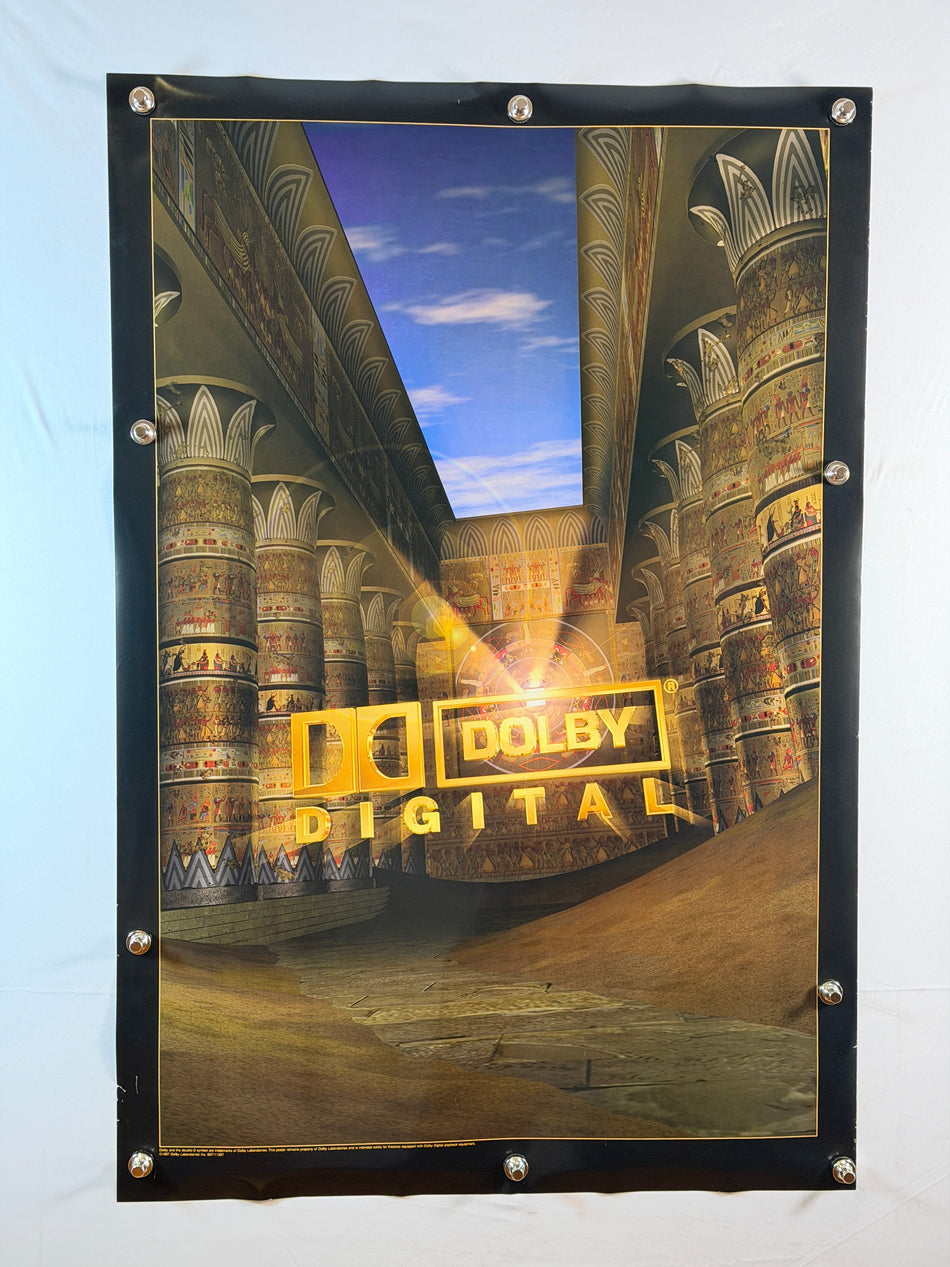 DOLBY DIGITAL Original Theater Promo Poster 27x40 DS Rolled Egyptian Art Cinema Audio - Joe's Geek VLT
