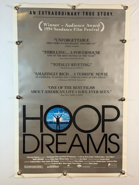 HOOP DREAMS 1994 Original Movie Poster 27x40 SS Rolled Fine Line Features Documentary - Joe's Geek VLT