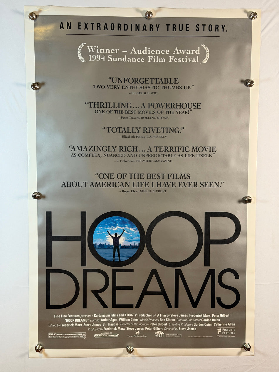 HOOP DREAMS 1994 Original Movie Poster 27x40 SS Rolled Fine Line Features Documentary - Joe's Geek VLT