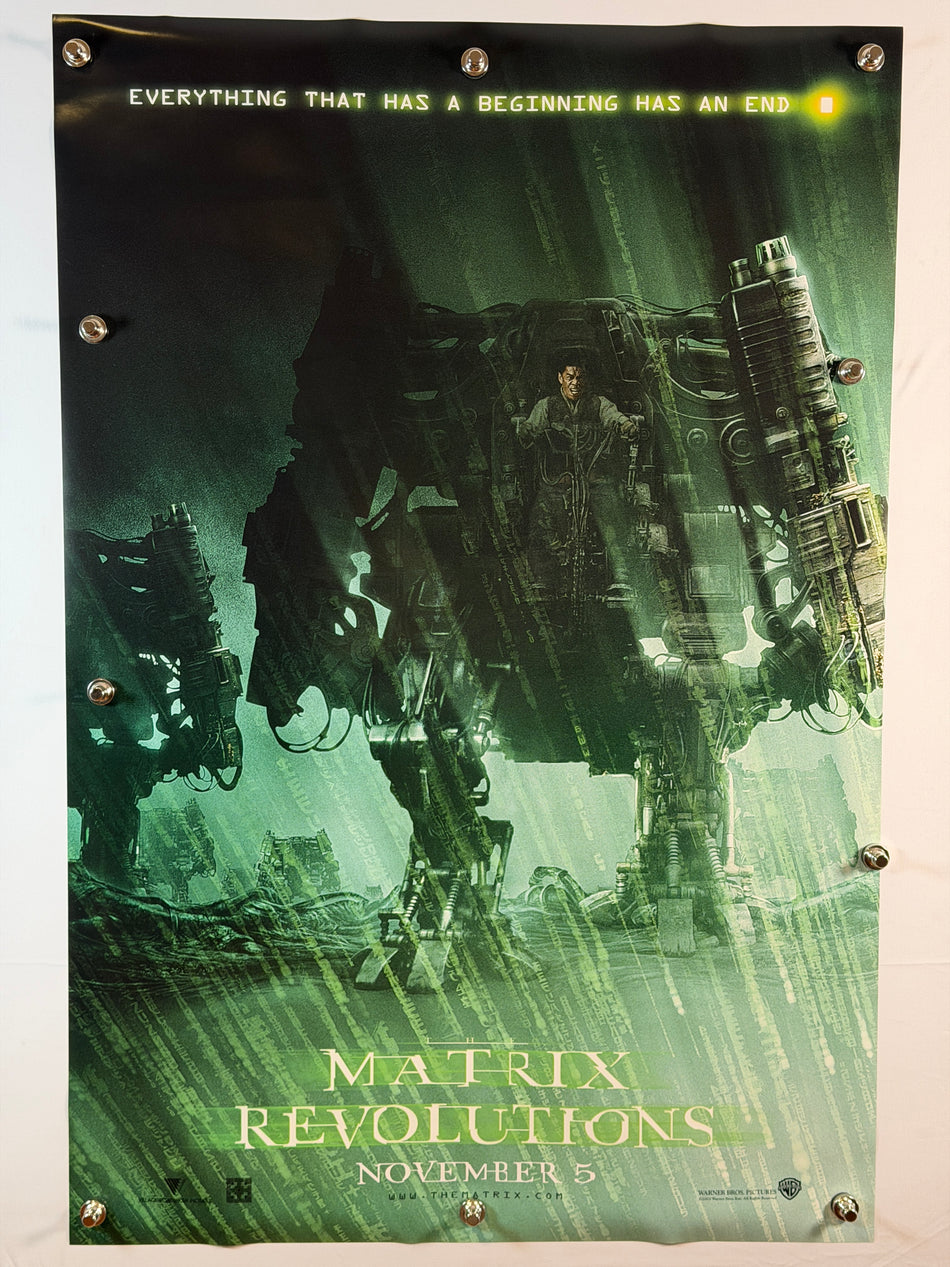 THE MATRIX REVOLUTIONS 2003 Original Movie Poster 27x40 DS Rolled Advance APU Mech Variant