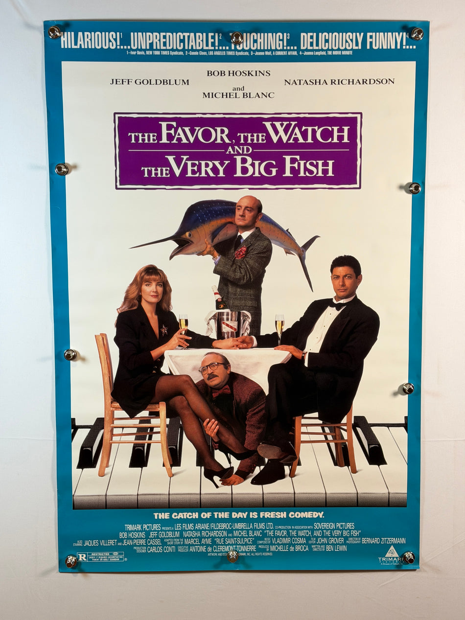 THE FAVOR, THE WATCH AND THE VERY BIG FISH 1991 Original Movie Poster 27x40 DS Rolled Bob Hoskins Jeff Goldblum - Joe's Geek VLT