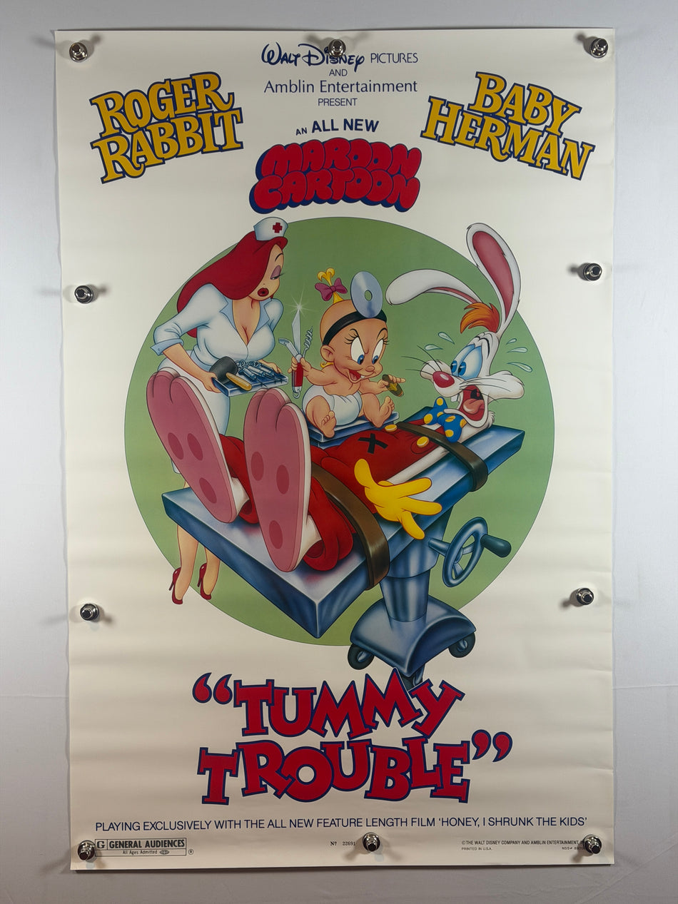 TUMMY TROUBLE 1989 Original Movie Poster 27x40 DS Rolled Roger Rabbit Baby Herman