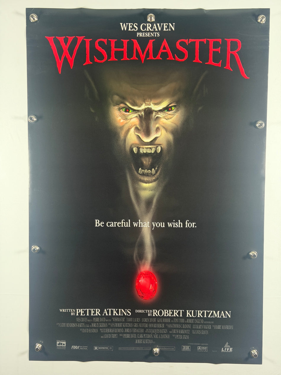 WISHMASTER 1997 Original Movie Poster 27x40 DS Rolled Andrew Divoff