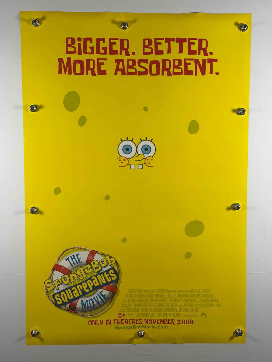 THE SPONGEBOB SQUAREPANTS MOVIE 2004 Original Movie Poster 27x40 DS Rolled Teaser “Absorbent”