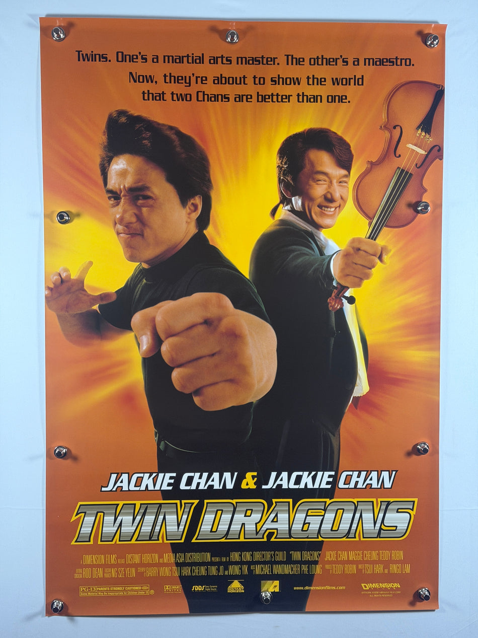TWIN DRAGONS 1999 Original Movie Poster 27x40 SS Rolled Jackie Chan