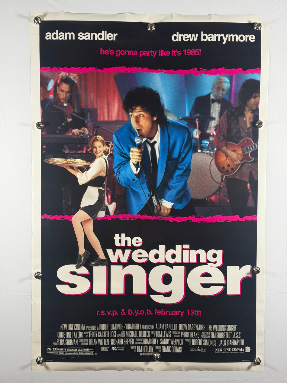 THE WEDDING SINGER 1998 Original Movie Poster 27x40 DS Rolled Adam Sandler