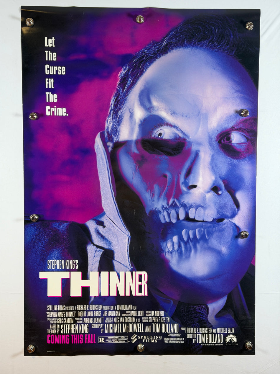 Stephen King’s Thinner 1996 Original Movie Poster 27x40 DS Rolled Advance - Joe's Geek VLT
