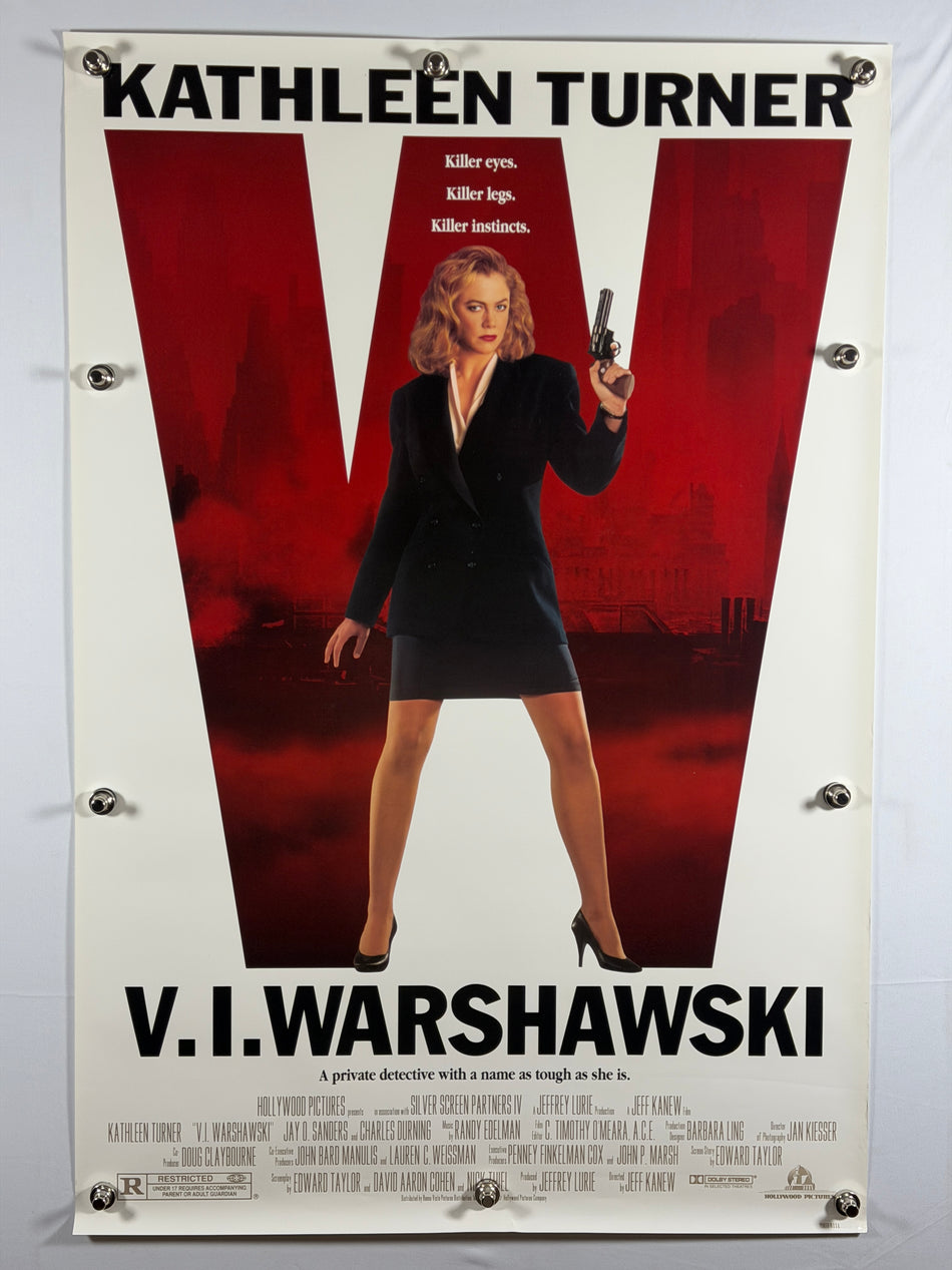 V.I. Warshawski 1991 Original Movie Poster 27x40 DS Rolled Kathleen Turner