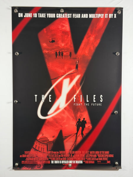 The X-Files: Fight the Future 1998 Original Movie Poster 27x40 SS Rolled Advance Teaser “Red X” - Joe's Geek VLT