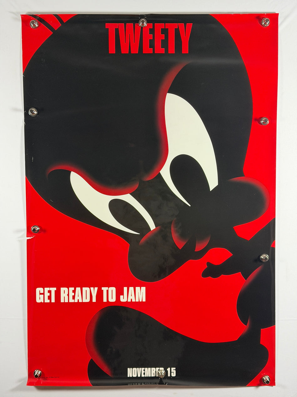Space Jam 1996 Original Movie Poster 27x40 SS Rolled Tweety Teaser “Get Ready to Jam” - Joe's Geek VLT