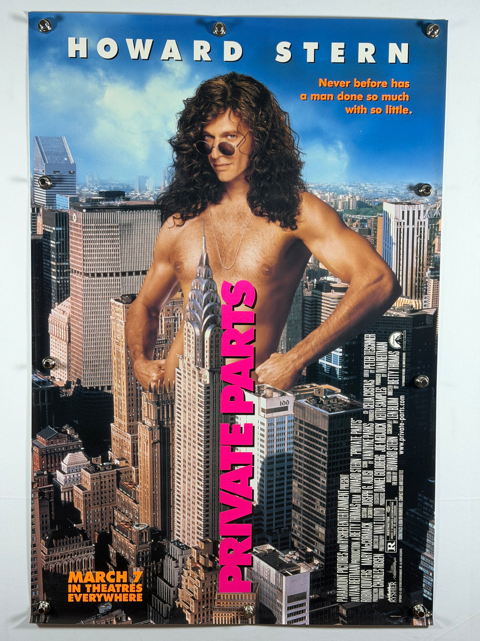 Private Parts 1997 Original Movie Poster 27x40 SS Rolled Howard Stern - Joe's Geek VLT
