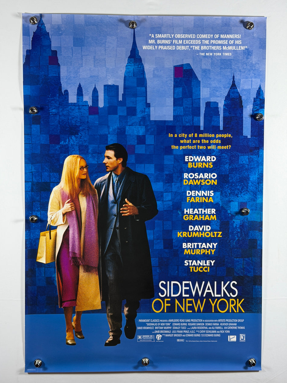 Sidewalks of New York 2001 Original Movie Poster 27x40 SS Rolled Edward Burns Heather Graham - Joe's Geek VLT