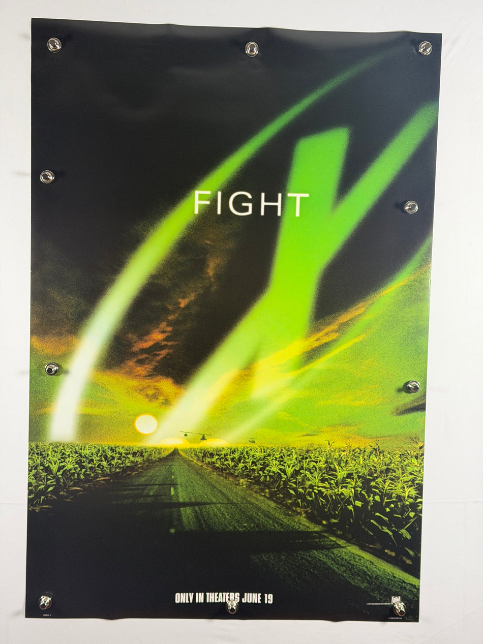 The X-Files: Fight the Future 1998 Original Movie Poster 27x40 DS Rolled Advance Teaser “FIGHT”