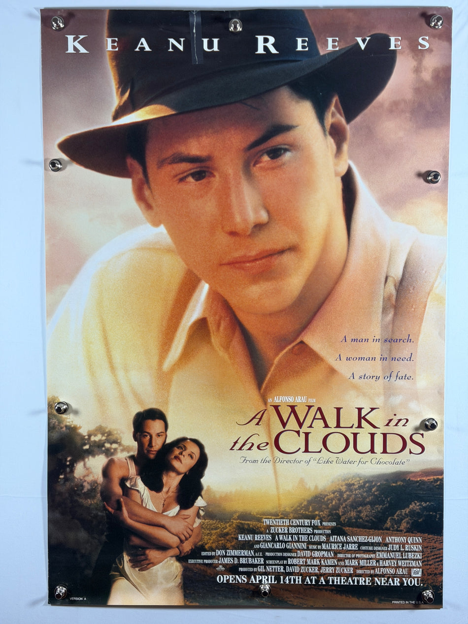 A Walk in the Clouds 1995 Original Movie Poster 27x40 DS Rolled Keanu Reeves Aitana Sánchez-Gijón