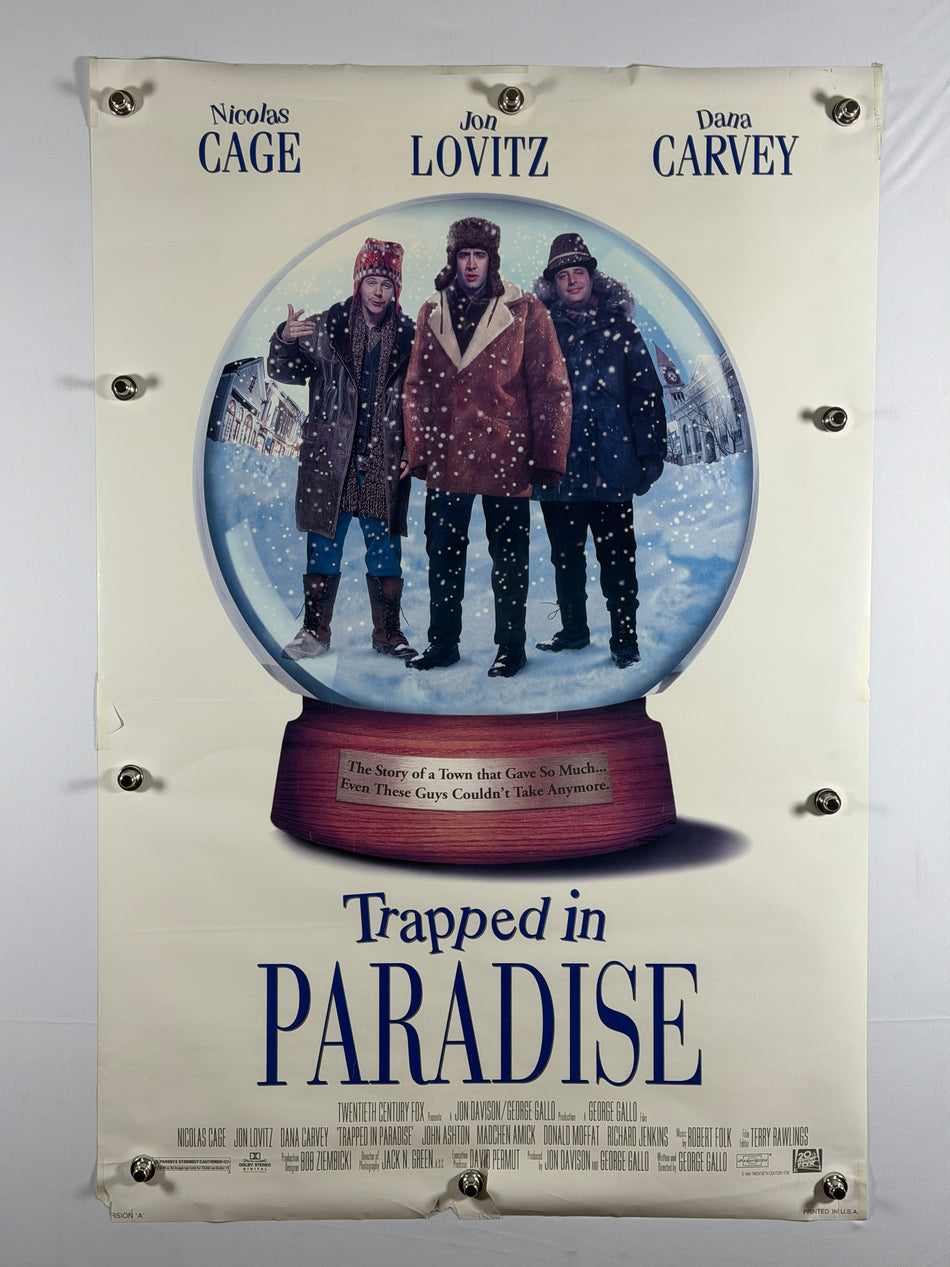 Trapped in Paradise 1994 Original Movie Poster 27x40 DS Rolled Nicolas Cage Jon Lovitz Dana Carvey
