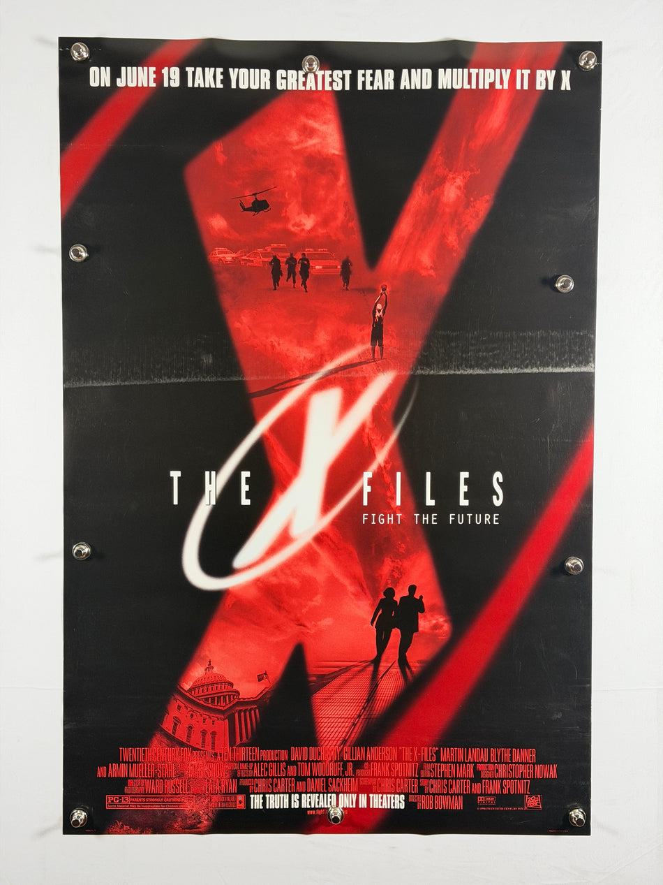 The X-Files: Fight the Future 1998 Original Movie Poster 27x40 DS Rolled Advance Teaser