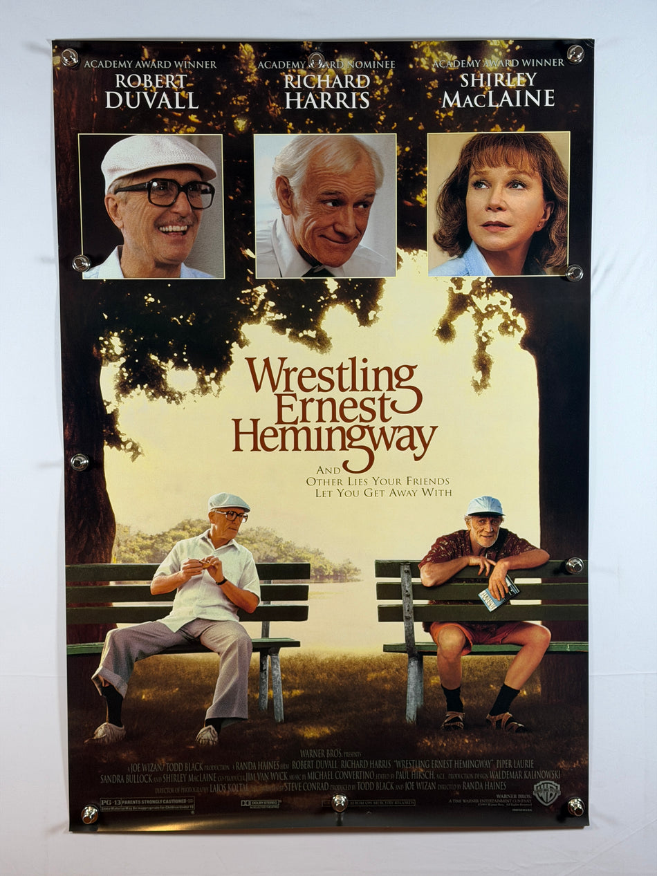 Wrestling Ernest Hemingway 1993 Original Movie Poster 27x40 DS Rolled Robert Duvall Richard Harris