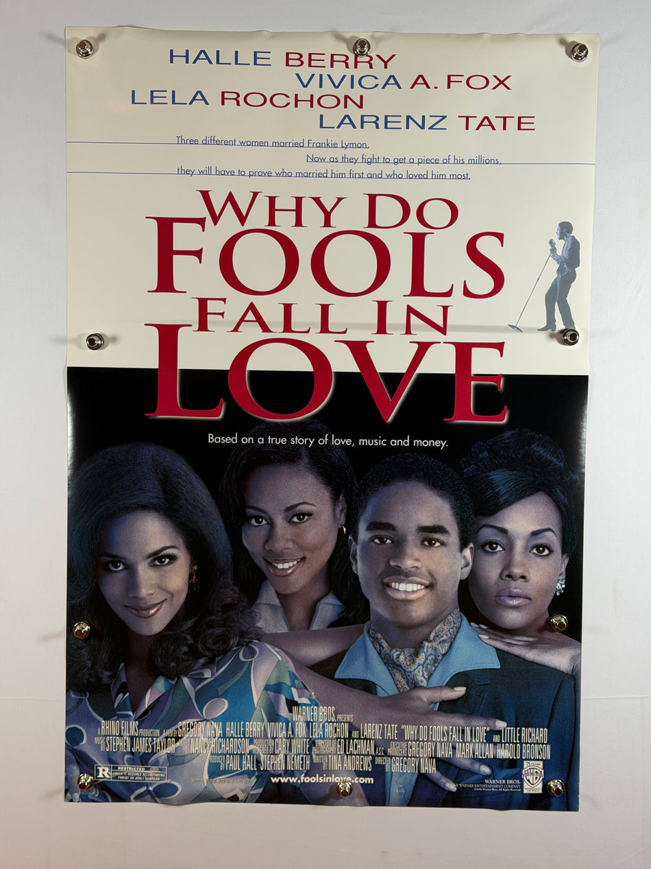 Why Do Fools Fall in Love 1998 Original Movie Poster 27x40 Rolled Halle Berry Vivica A. Fox