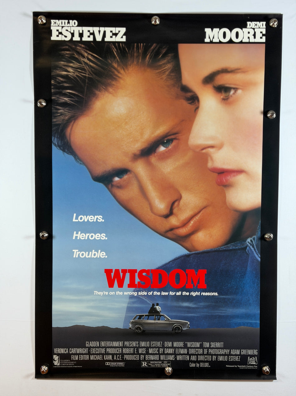 Wisdom 1986 Original Movie Poster 27x40 SS Rolled Emilio Estevez Demi Moore