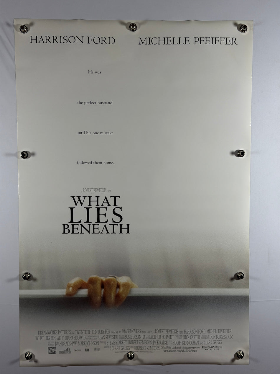What Lies Beneath 2000 Original Movie Poster 27x40 DS Rolled Teaser Harrison Ford Michelle Pfeiffer
