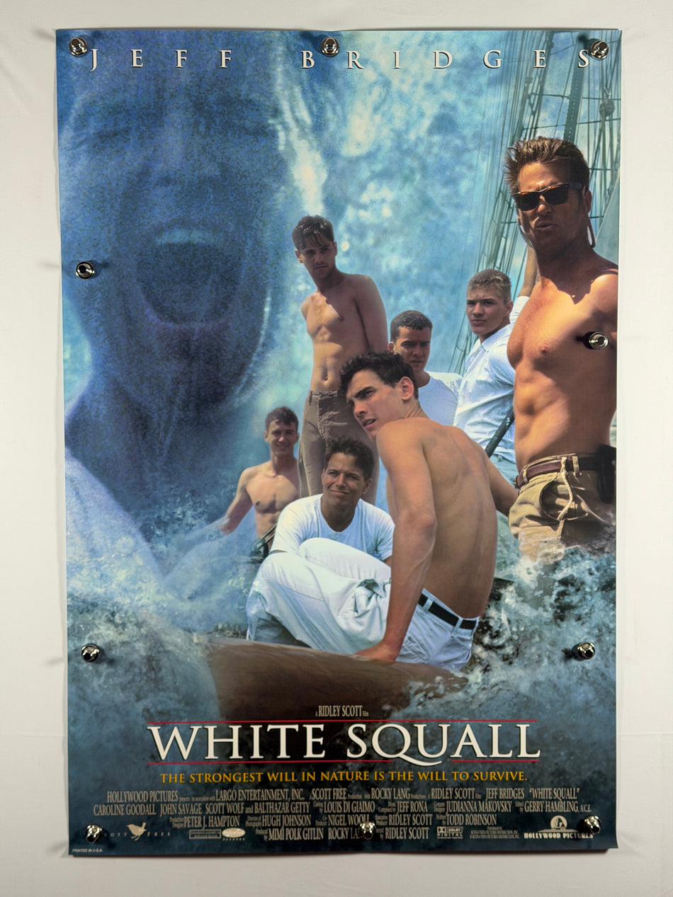 White Squall 1996 Original Movie Poster 27x40 DS Rolled Jeff Bridges Ridley Scott