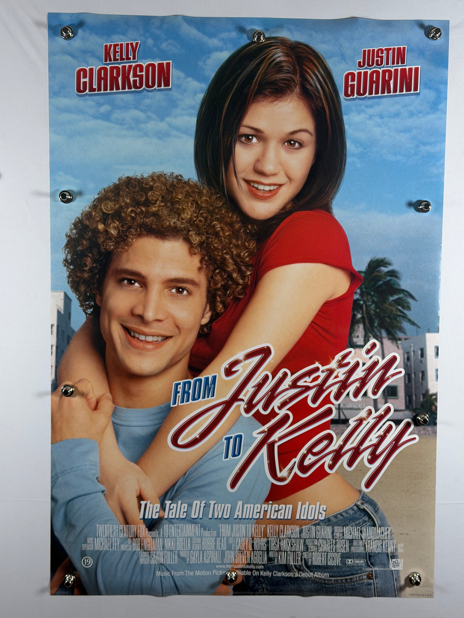 From Justin to Kelly 2003 Original Movie Poster 27x40 DS Rolled Kelly Clarkson Justin Guarini - Joe's Geek VLT