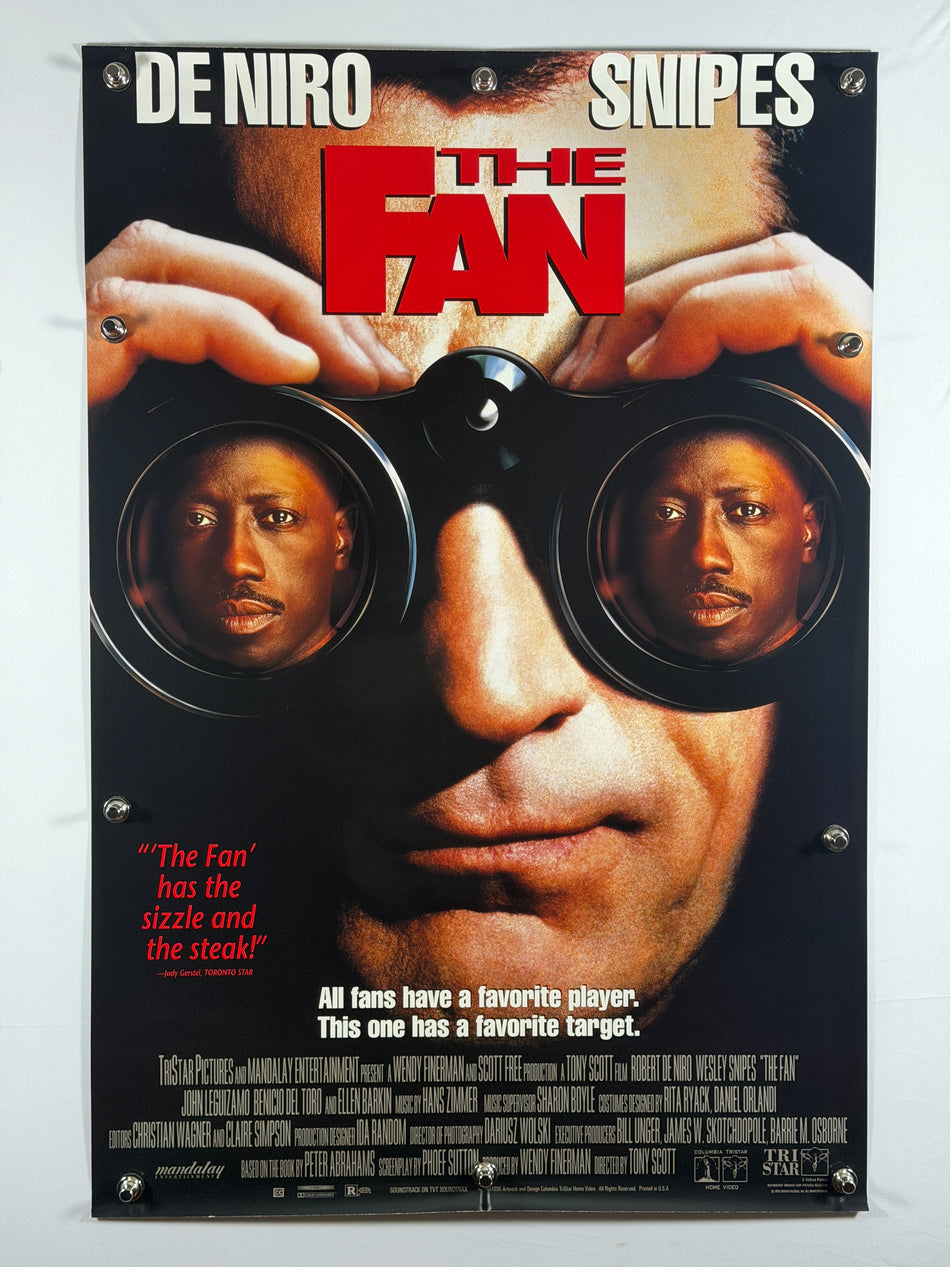 The Fan 1996 Original Home Video Poster 27x40 DS Rolled Robert De Niro Wesley Snipes - Joe's Geek VLT