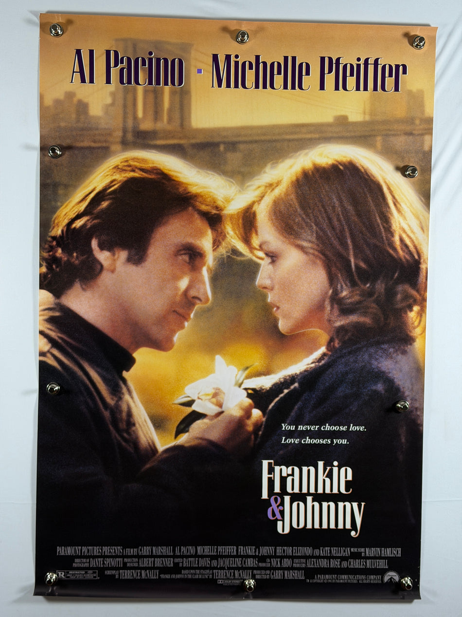 FRANKIE & JOHNNY 1991 Original Movie Poster 27x40 DS Rolled Al Pacino Michelle Pfeiffer - Joe's Geek VLT