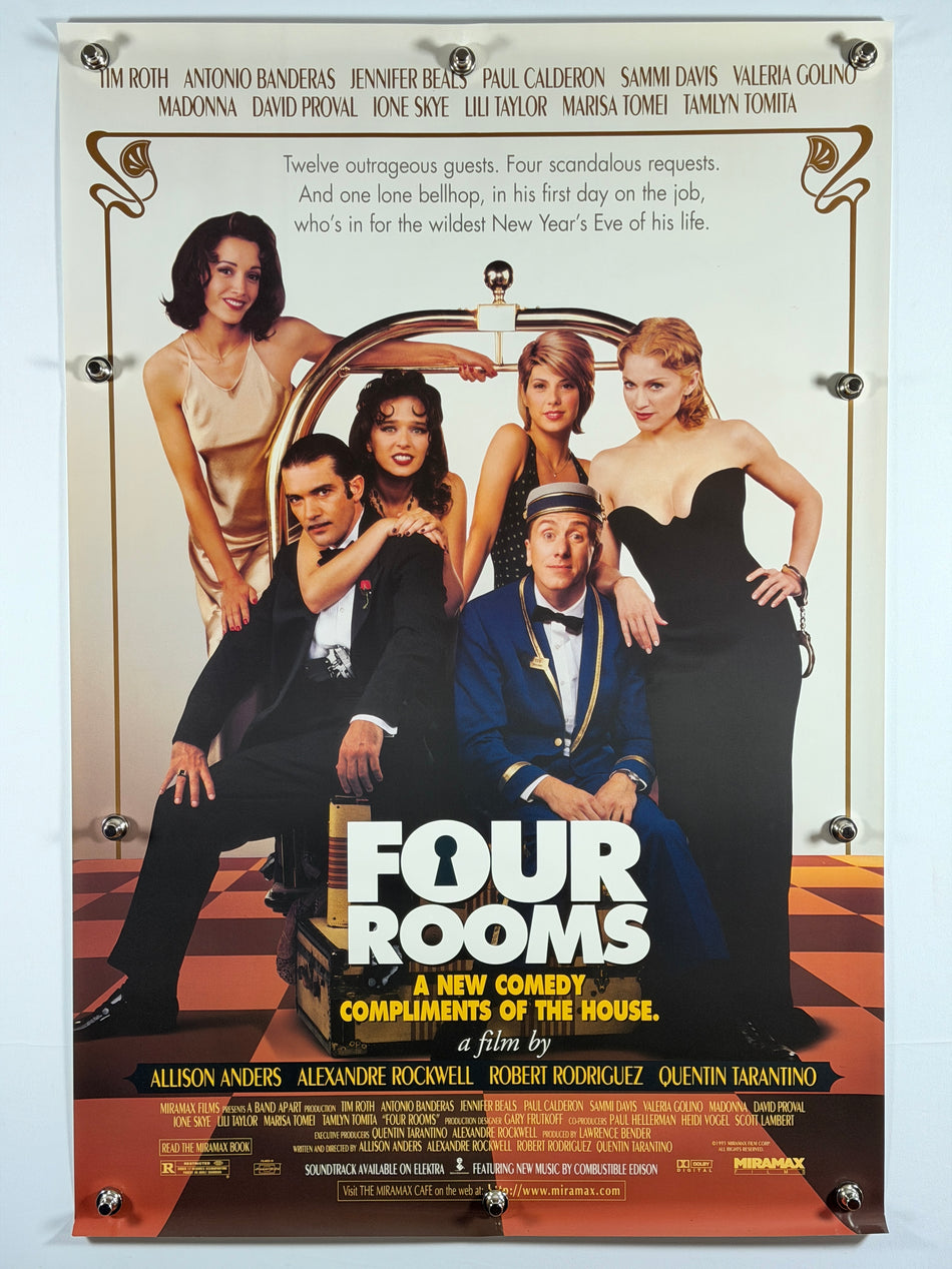 FOUR ROOMS 1995 Original Movie Poster 27x40 SS Rolled Tim Roth Madonna Antonio Banderas - Joe's Geek VLT