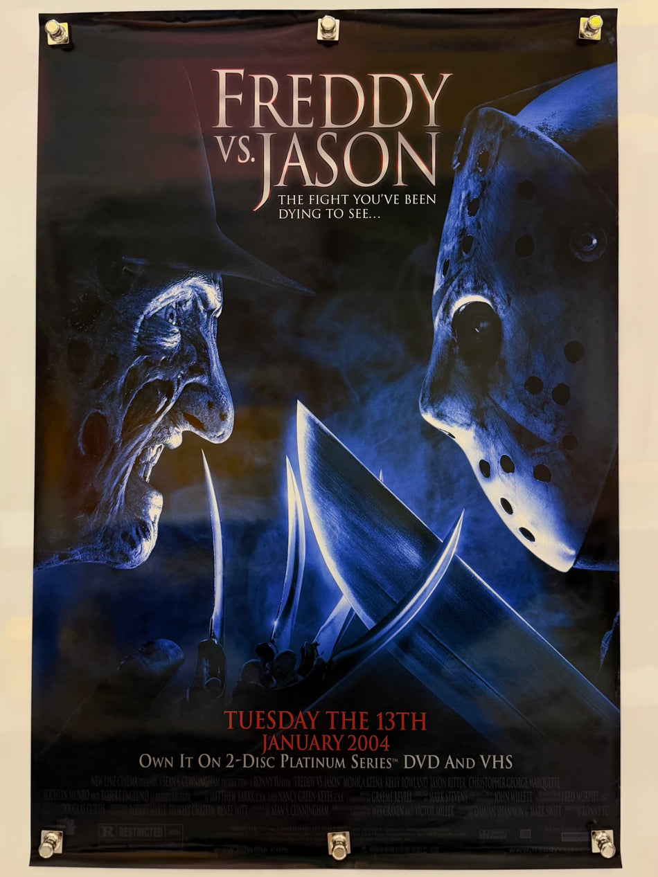 FREDDY VS. JASON (2004) Movie Poster 27x40 DVD and VHS release poster
