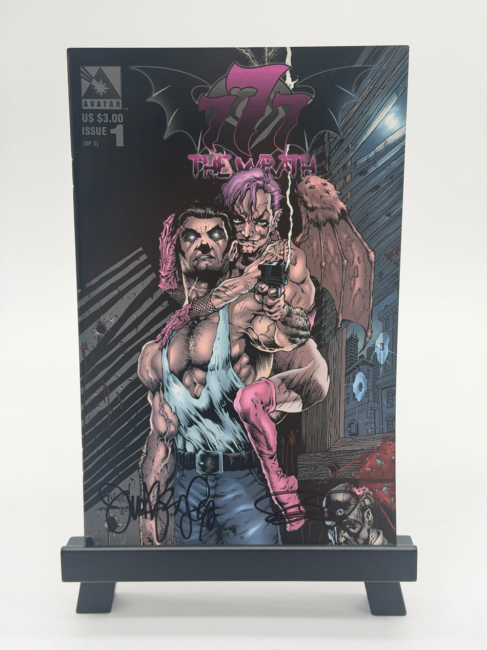 777 The Wrath #1 David Quinn Timothy Vigil Signed Original Comic Book Avatar Press with COA