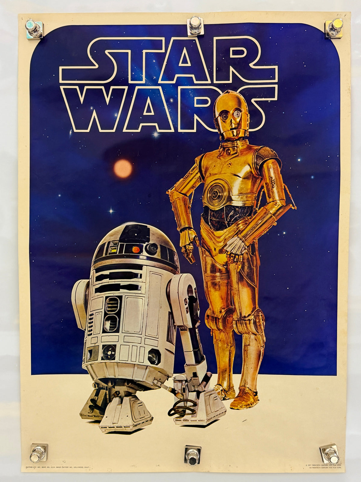 Star Wars 1977 Factors C-3PO and R2-D2 original licensed poster 20x28