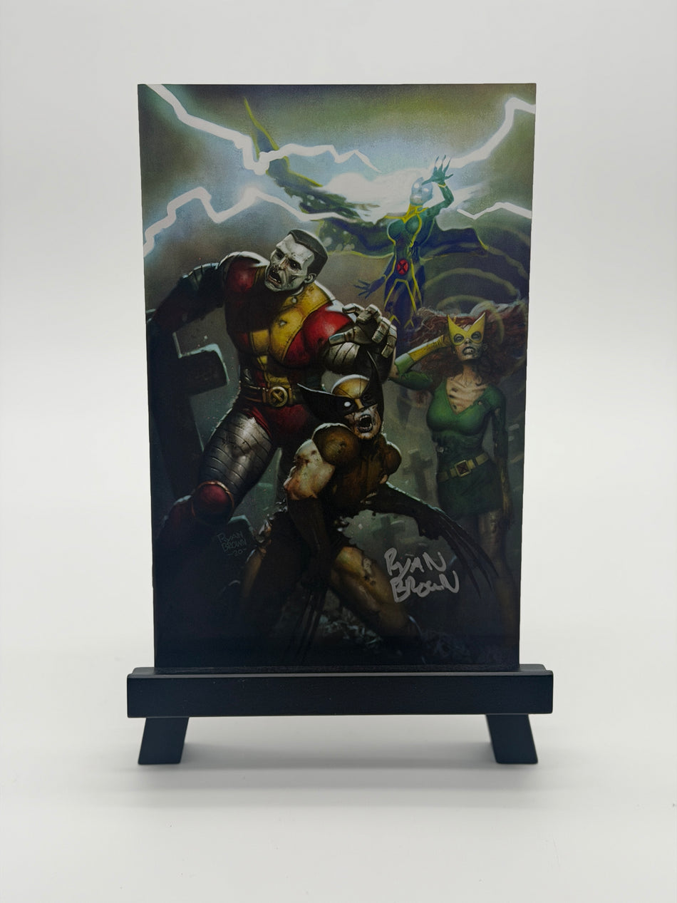 RYAN BROWN Signed X-Men Zombie Art Print / Cover Print with Lakeside Comics COA 2020