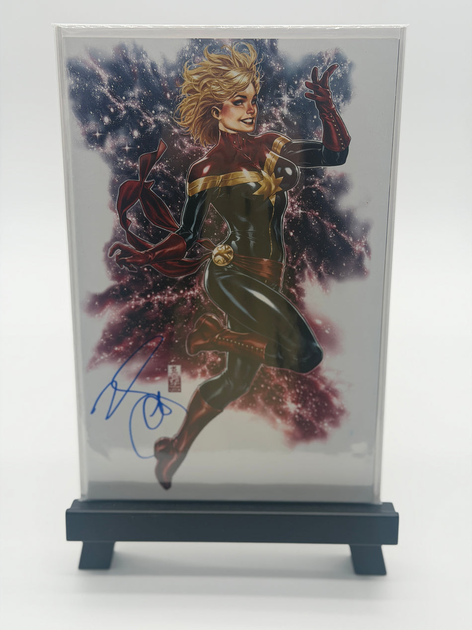 Captain Marvel Signed Art Print Marvel Comics Superhero Cosmic Portrait