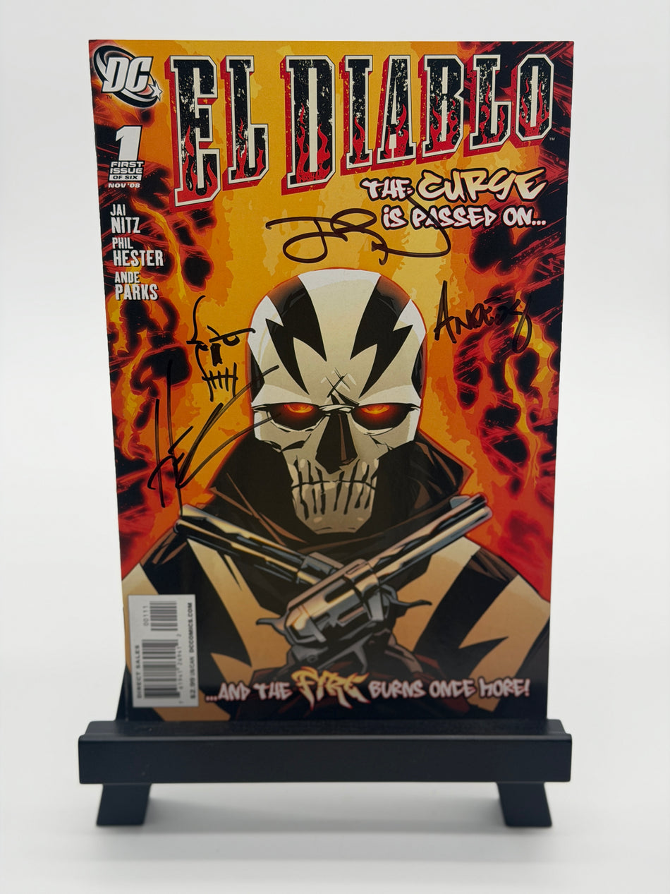 El Diablo #1 2008 DC Signed Jai Nitz Phil Hester Ande Parks Comic - Joe's Geek VLT